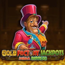 Play the Gold Factory Jackpots Mega Moolah slot by Aurum Signature Studios on LolaJack Casino